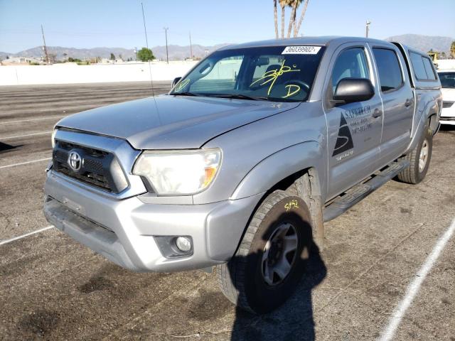 3TMJU4GN7FM177829 - 2015 TOYOTA TACOMA DOUBLE CAB PRERUNNER SILVER photo 2