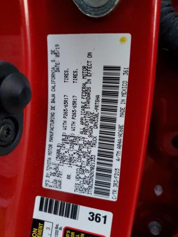 3TMBZ5DN2KM021353 - 2019 TOYOTA TACOMA DOUBLE CAB Qırmızı foto 12