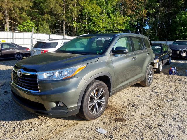 5TDKKRFH6GS120400 - 2016 TOYOTA HIGHLANDER XLE  photo 2