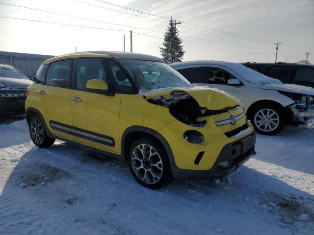 ZFBCFADH6EZ023631 - 2014 FIAT 500L TREKKING YELLOW photo 4