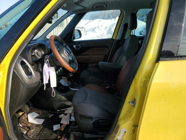 ZFBCFADH6EZ023631 - 2014 FIAT 500L TREKKING YELLOW photo 7