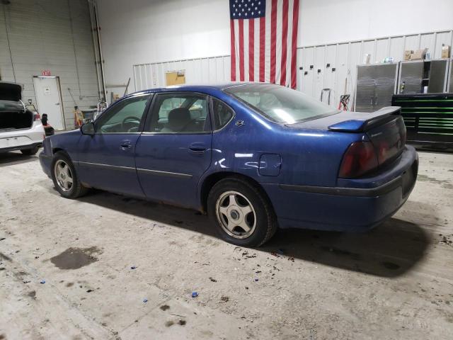 2G1WF52EX39277563 - 2003 CHEVROLET IMPALA BLUE photo 2