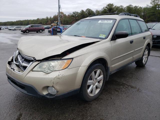 4S4BP61CX87303267 - 2008 SUBARU OUTBACK 2.5I BEIGE photo 1