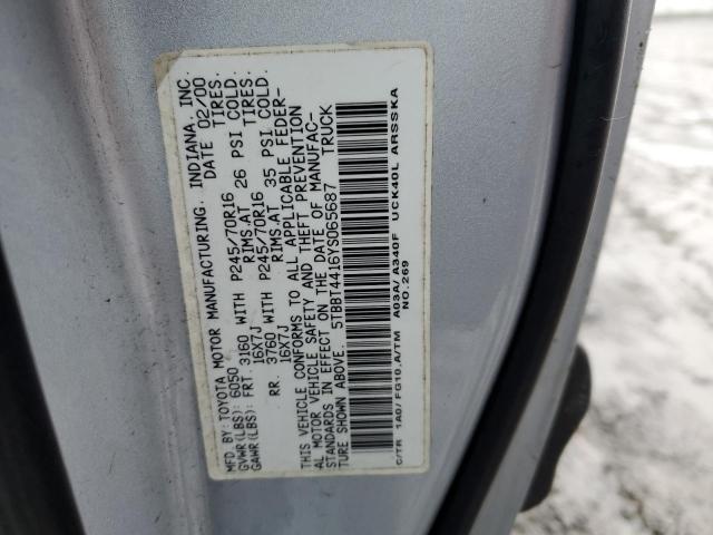 5TBBT4416YS065687 - 2000 TOYOTA TUNDRA ACCESS CAB Argent photo 12