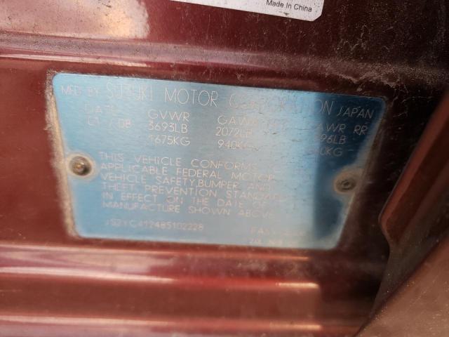 JS2YC412485102228 - 2008 SUZUKI SX4 RED photo 12