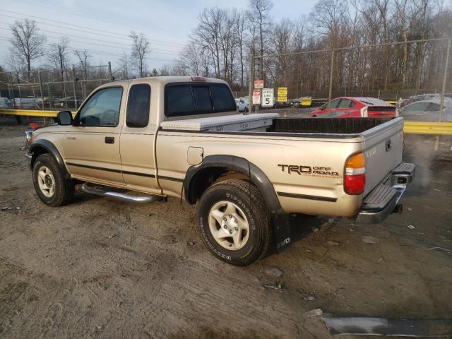 5TEWN72N22Z016877 - 2002 TOYOTA TACOMA XTRACAB GOLD photo 2