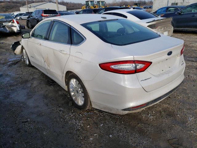 3FA6P0LU1FR308992 - 2015 FORD FUSION SE HYBRID WHITE photo 2