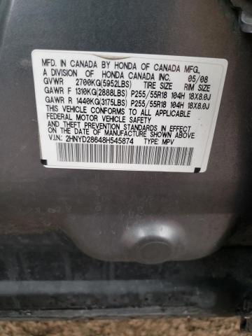 2HNYD28648H545874 - 2008 ACURA MDX AWD TECHNOLOGY GRAY photo 13
