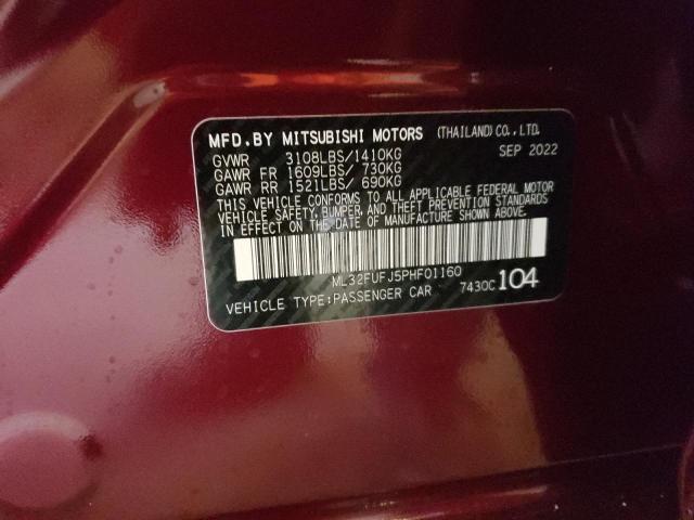 ML32FUFJ5PHF01160 - 2023 MITSUBISHI MIRAGE G4 ES Bordo foto 13