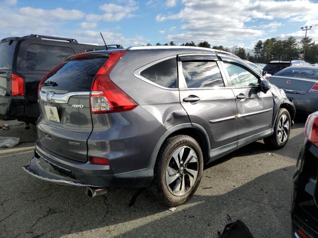 5J6RM4H93FL080112 - 2015 HONDA CR-V TOURING GRAY photo 3