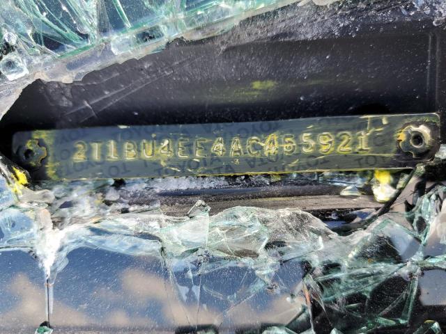 2T1BU4EE4AC455921 - 2010 TOYOTA COROLLA BASE BLACK photo 12