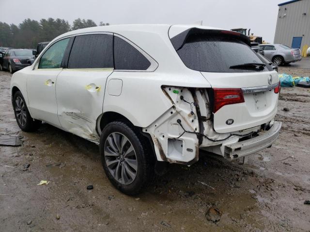 5FRYD4H49GB013359 - 2016 ACURA MDX TECHNOLOGY WHITE photo 2