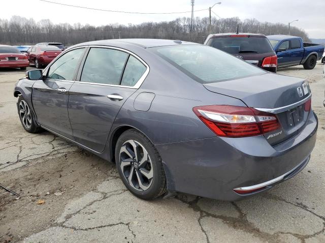 1HGCR2F81GA000848 - 2016 HONDA ACCORD EXL GRAY photo 2