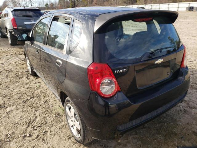 KL1TD6DE0BB228363 - 2011 CHEVROLET AVEO LS BLACK photo 3