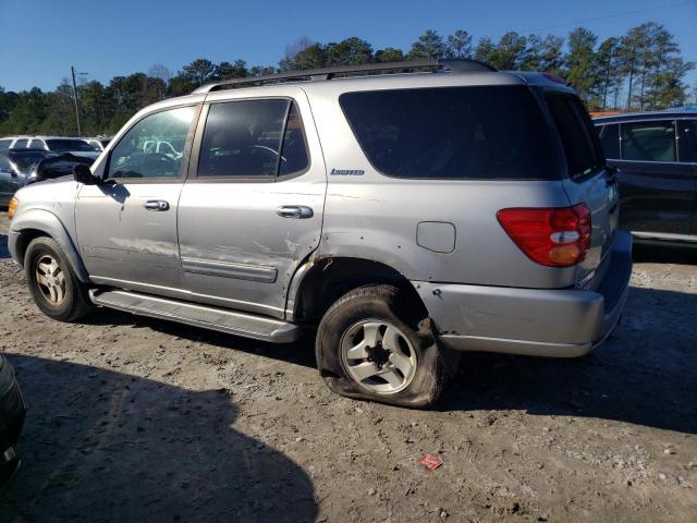 5TDZT38A32S075451 - 2002 TOYOTA SEQUOIA LIMITED SILVER photo 2