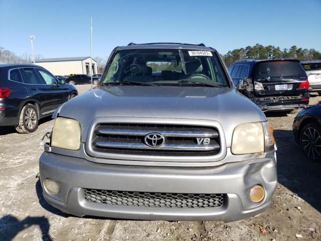 5TDZT38A32S075451 - 2002 TOYOTA SEQUOIA LIMITED SILVER photo 5