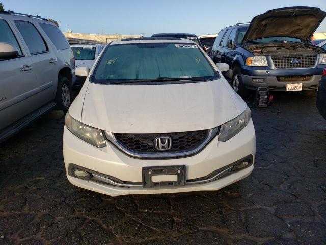 19XFB2F9XFE281407 - 2015 HONDA CIVIC EXL WHITE photo 5