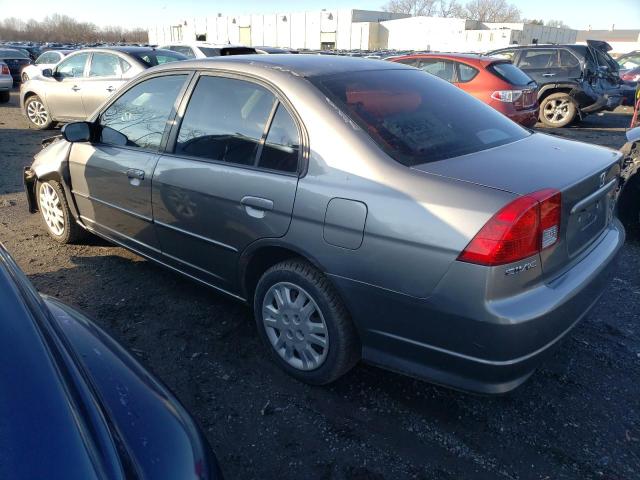 2HGES15585H560136 - 2005 HONDA CIVIC LX GRAY photo 2