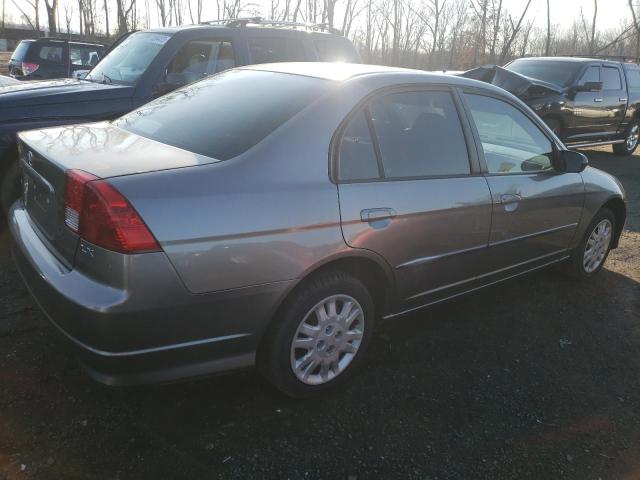 2HGES15585H560136 - 2005 HONDA CIVIC LX GRAY photo 3