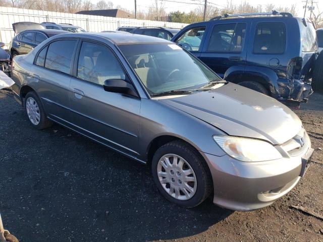 2HGES15585H560136 - 2005 HONDA CIVIC LX GRAY photo 4