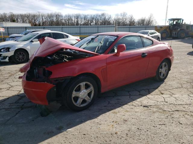 KMHHM65D84U136523 - 2004 HYUNDAI TIBURON RED photo 1