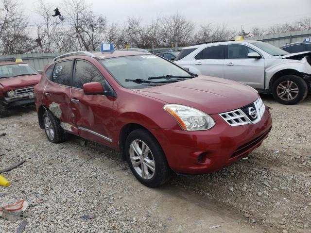 JN8AS5MV4CW414311 - 2012 NISSAN ROGUE S მუქწითელი ფოტო 4