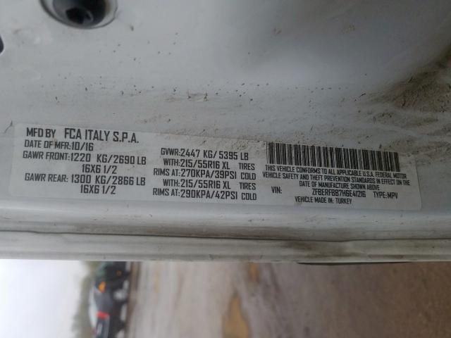 ZFBERFBB7H6E41216 - 2017 RAM PROMASTER CITY SLT  照片 10