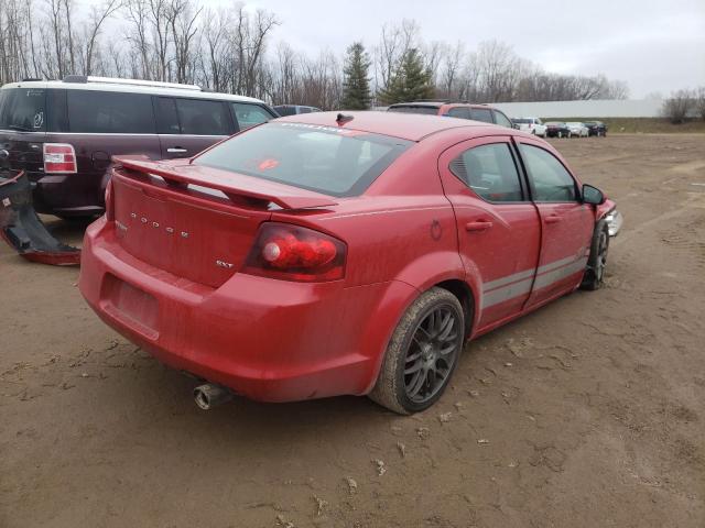 1C3CDZCB6CN198632 - 2012 DODGE AVENGER SXT RED photo 3