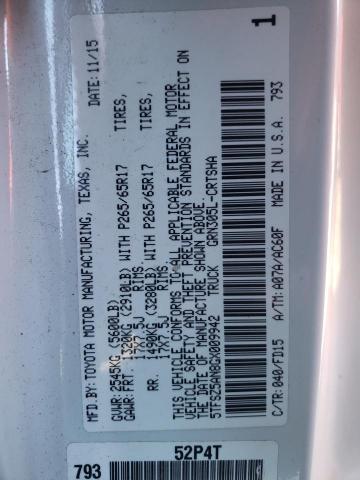 5TFSZ5AN8GX009942 - 2016 TOYOTA TACOMA ACCESS CAB თეთრი ფოტო 12