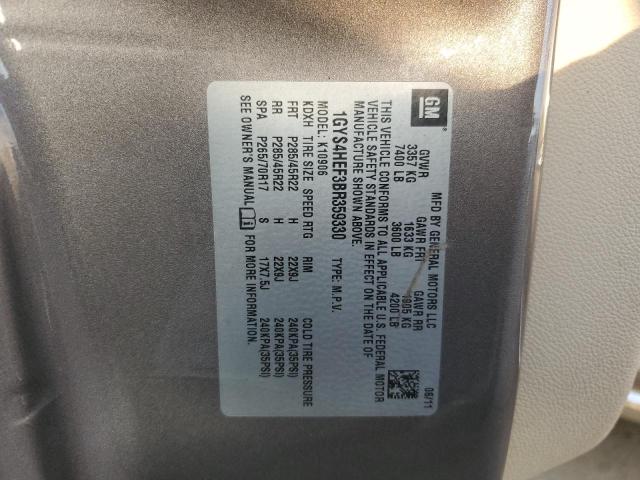 1GYS4HEF3BR359330 - 2011 CADILLAC ESCALADE ESV LUXURY BEIGE photo 12