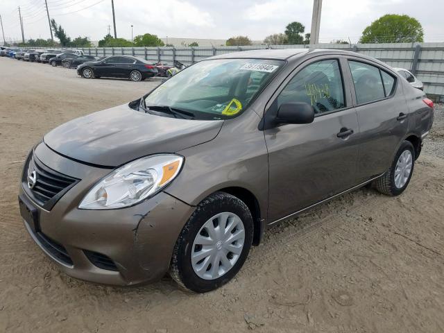 3N1CN7AP9EL850810 - 2014 NISSAN VERSA S  photo 2