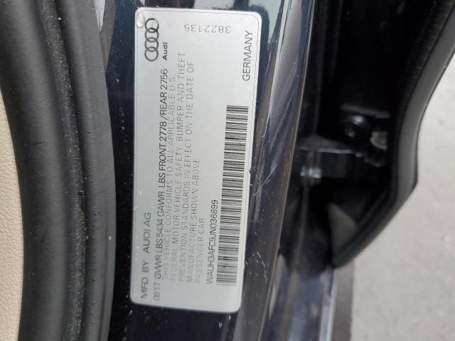 WAUH3AFC9JN036899 - 2018 AUDI A6 PRESTIGE შავი ფოტო 12