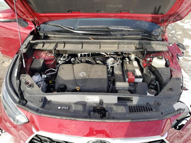 5TDHZRBH6NS572131 - 2022 TOYOTA HIGHLANDER XLE RED photo 12