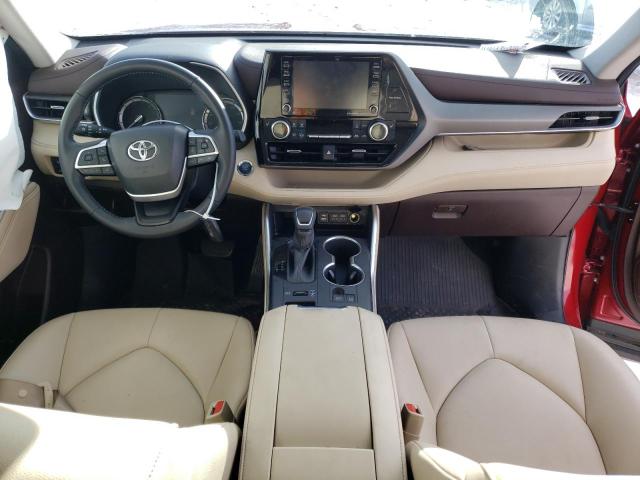 5TDHZRBH6NS572131 - 2022 TOYOTA HIGHLANDER XLE RED photo 8