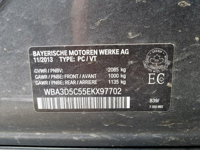 WBA3D5C55EKX97702 - 2014 BMW 328 D XDRIVE  photo 10