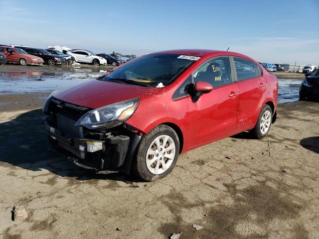 KNADN4A38D6160596 - 2013 KIA RIO EX RED photo 1