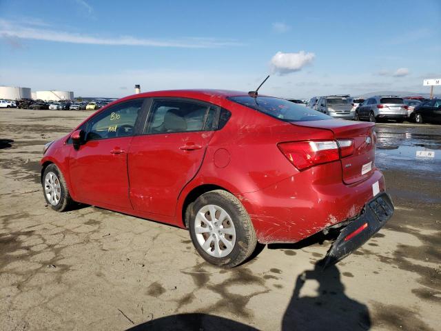 KNADN4A38D6160596 - 2013 KIA RIO EX RED photo 2