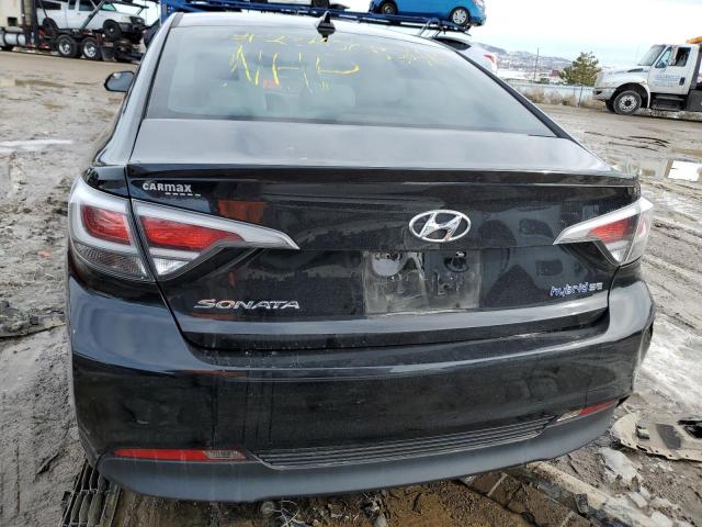 KMHE24L17HA046812 - 2017 HYUNDAI SONATA HYBRID BLACK photo 6