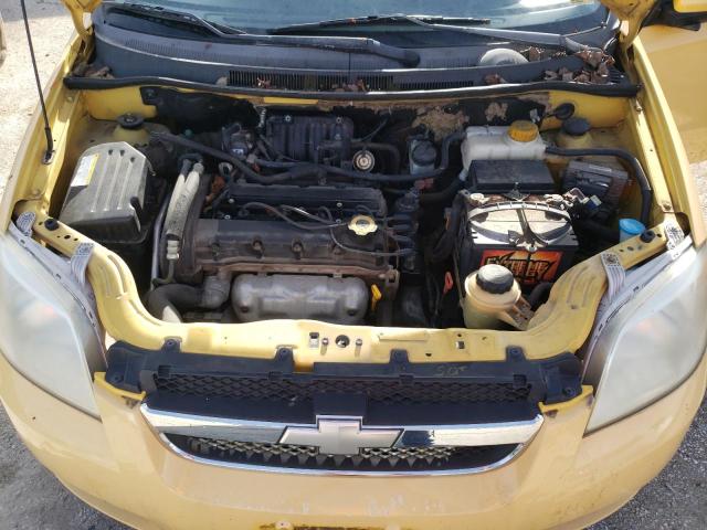 KL1TD566X7B047648 - 2007 CHEVROLET AVEO BASE YELLOW photo 11