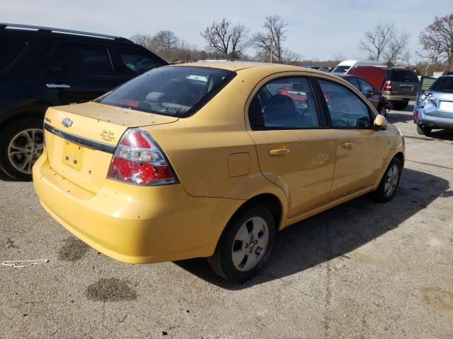 KL1TD566X7B047648 - 2007 CHEVROLET AVEO BASE YELLOW photo 3