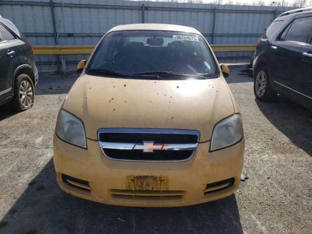 KL1TD566X7B047648 - 2007 CHEVROLET AVEO BASE YELLOW photo 5