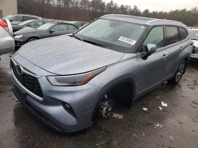 5TDGZRBH1MS088152 - 2021 TOYOTA HIGHLANDER XLE ნაცრისფერი ფოტო 1