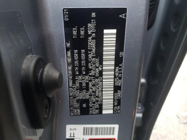 5TDGZRBH1MS088152 - 2021 TOYOTA HIGHLANDER XLE ნაცრისფერი ფოტო 13