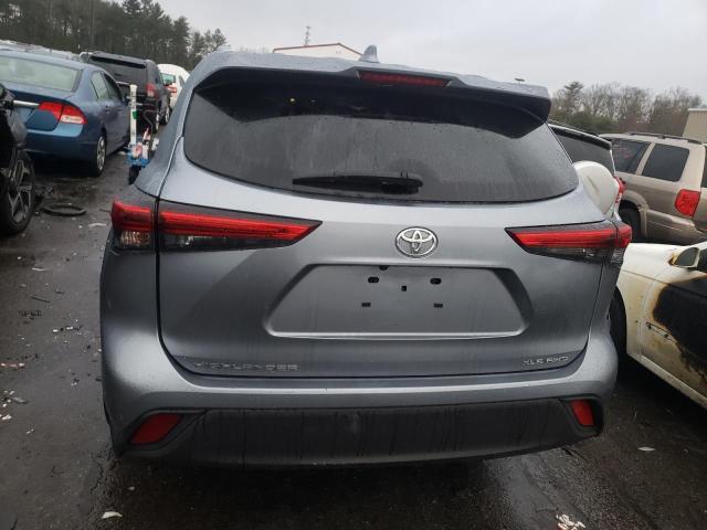 5TDGZRBH1MS088152 - 2021 TOYOTA HIGHLANDER XLE GRAY photo 6