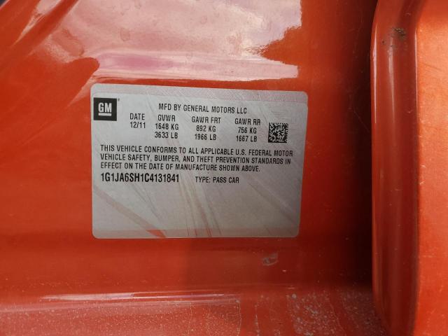 1G1JA6SH1C4131841 - 2012 CHEVROLET SONIC LS ORANGE photo 12
