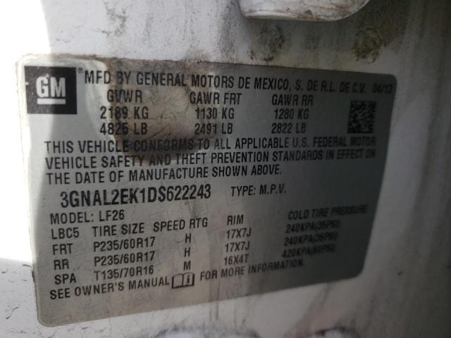 3GNAL2EK1DS622243 - 2013 CHEVROLET CAPTIVA LS 白色 照片 12