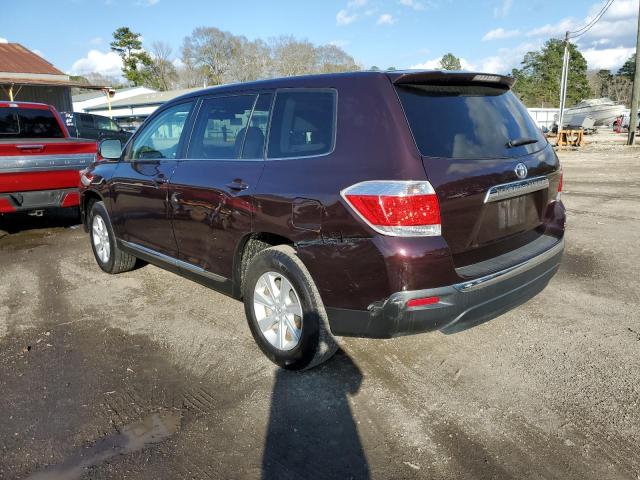5TDZA3EH6DS033625 - 2013 TOYOTA HIGHLANDER BASE أرجواني صورة 2