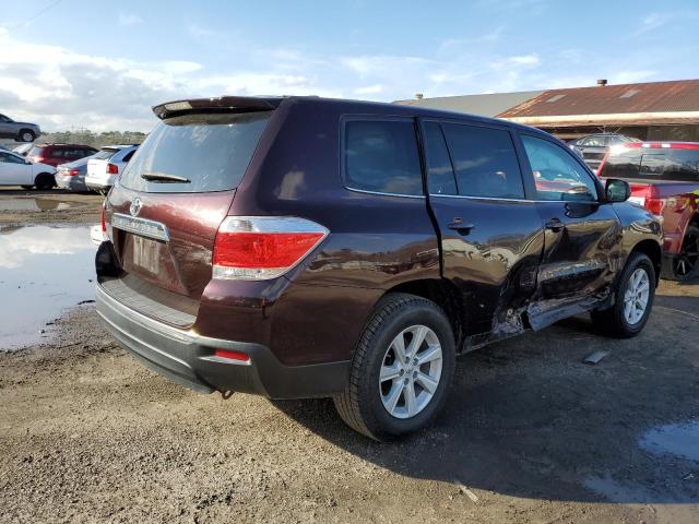 5TDZA3EH6DS033625 - 2013 TOYOTA HIGHLANDER BASE أرجواني صورة 3