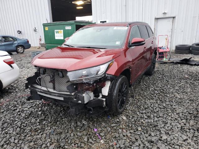 5TDJZRFH4KS629420 - 2019 TOYOTA HIGHLANDER SE BURGUNDY photo 1