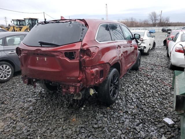 5TDJZRFH4KS629420 - 2019 TOYOTA HIGHLANDER SE BURGUNDY photo 3